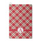 Red & Tan Plaid Waffle Weave Golf Towel - Front/Main