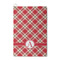 Red & Tan Plaid Waffle Weave Golf Towel (Personalized)