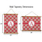 Red & Tan Plaid Wall Hanging Tapestries - Parent/Sizing