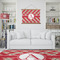 Red & Tan Plaid Wall Hanging Tapestry - IN CONTEXT