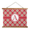 Red & Tan Plaid Wall Hanging Tapestry - Landscape - MAIN