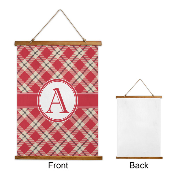 Red & Tan Plaid Wall Hanging Tapestry - Portrait - APPROVAL