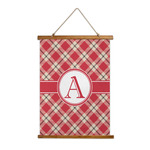 Red & Tan Plaid Wall Hanging Tapestry (Personalized)