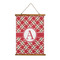 Red & Tan Plaid Wall Hanging Tapestry - Tall (Personalized)