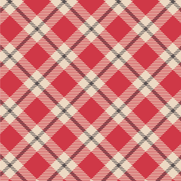 Custom Red & Tan Plaid Wallpaper & Surface Covering (Water Activated 24"x 24" Sample)