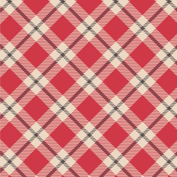 Custom Red & Tan Plaid Wallpaper & Surface Covering (Water Activated 24"x 24" Sample)