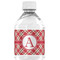 Red & Tan Plaid Water Bottle Label - Single Front
