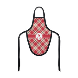 Red & Tan Plaid Bottle Apron (Personalized)