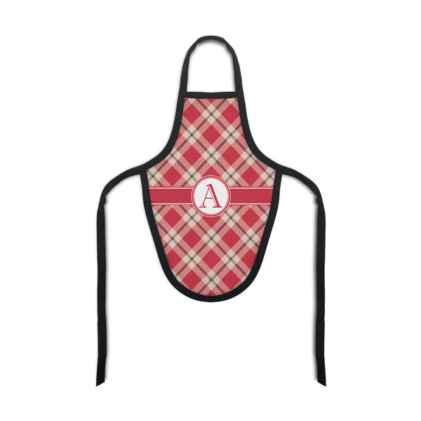 Custom Red & Tan Plaid Bottle Apron (Personalized)