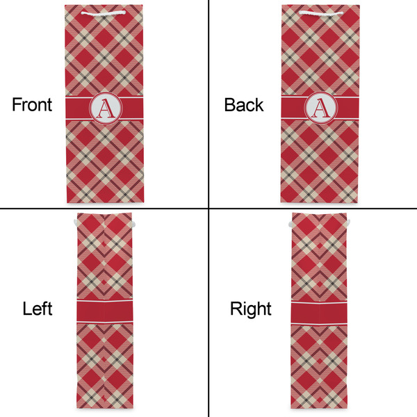 Red & Tan Plaid Wine Gift Bag - Gloss - Approval