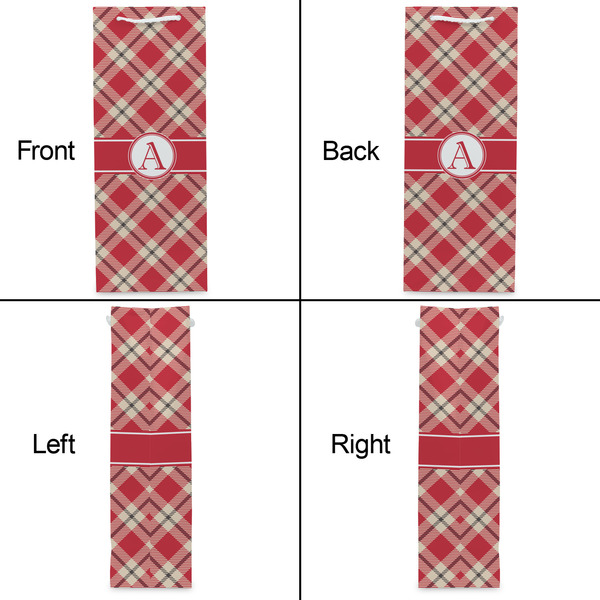 Red & Tan Plaid Wine Gift Bag - Matte - Approval