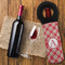 Red & Tan Plaid Wine Tote Bag - FLATLAY