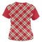 Red & Tan Plaid Women's T-shirt Back