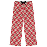 Red & Tan Plaid Womens Pajama Pants - L