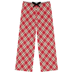 Red & Tan Plaid Womens Pajama Pants