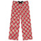 Red & Tan Plaid Womens Pajama Pants (Personalized)