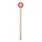 Red & Tan Plaid Wooden 6" Stir Stick - Round - Single Stick