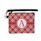 Red & Tan Plaid Wristlet ID Cases - Front