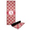 Red & Tan Plaid Yoga Mat with Black Rubber Back Full Print View