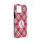 Red & Tan Plaid iPhone Case - Rubber Lined - iPhone 13 Mini (Personalized)
