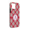 Red & Tan Plaid iPhone 13 Tough Case - Angle