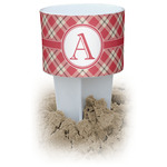 Red & Tan Plaid Beach Spiker Drink Holder (Personalized)