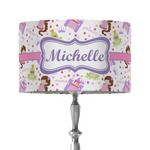 Princess Print 12" Drum Lamp Shade - Fabric (Personalized)