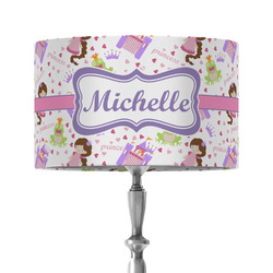 Princess Print 12" Drum Lamp Shade - Fabric (Personalized)