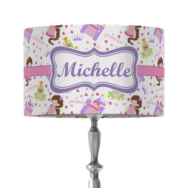 Princess Print 12" Drum Lampshade - ON STAND (Fabric)