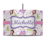 Princess Print 12" Drum Pendant Lamp - Fabric (Personalized)