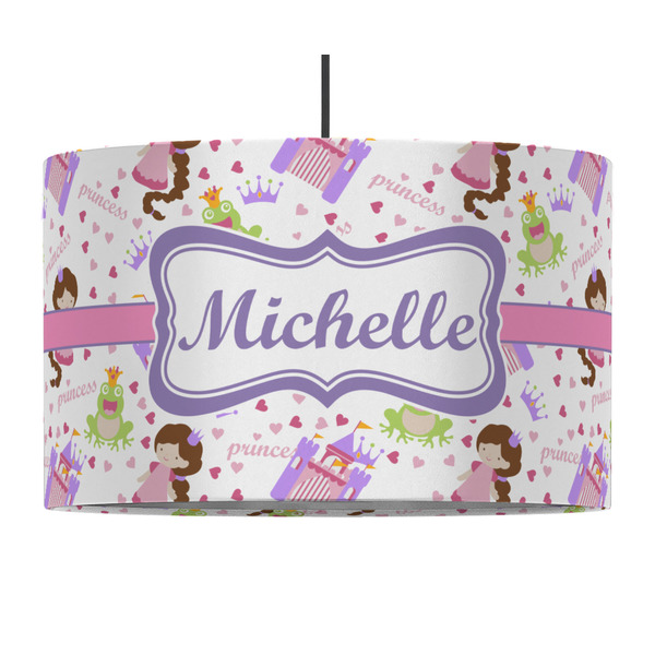 Princess Print 12" Drum Lampshade - PENDANT (Fabric)