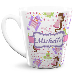 Princess Print 12 Oz Latte Mug (Personalized)