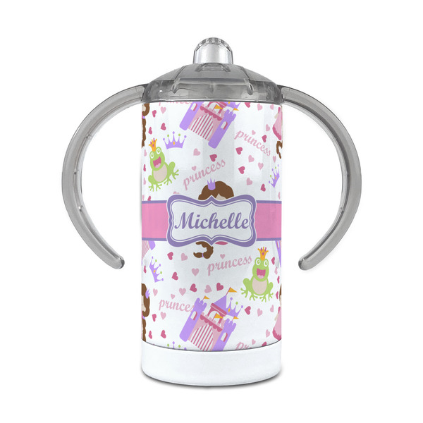 Custom Princess Print 12 oz Stainless Steel Sippy Cup (Personalized)