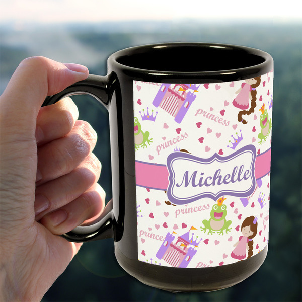 Princess Print 15oz. Black Mug - LIFESTYLE