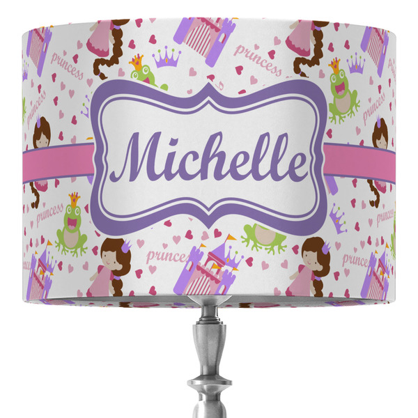 Custom Princess Print 16" Drum Lamp Shade - Fabric (Personalized)