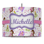 Princess Print 16" Drum Pendant Lamp - Fabric (Personalized)