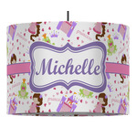 Princess Print 16" Drum Pendant Lamp - Fabric (Personalized)