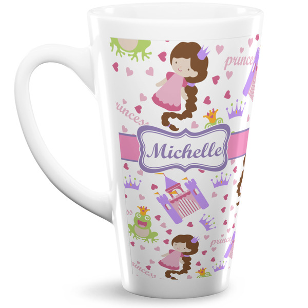 Custom Princess Print 16 Oz Latte Mug (Personalized)