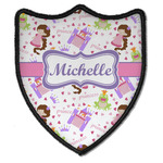 Princess Print Iron On Shield Patch B w/ Name or Text