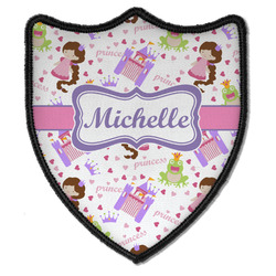 Princess Print Iron On Shield Patch B w/ Name or Text
