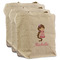 Princess Print Reusable Cotton Grocery Bags - Set of 3 (Personalized)