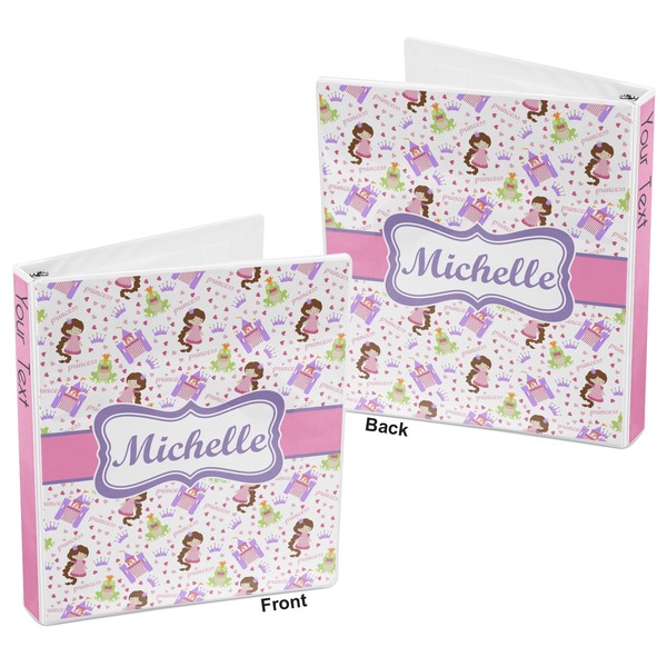 Princess Print 3-Ring Binder Front and Back