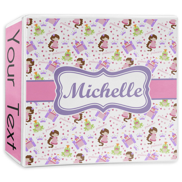 Custom Princess Print 3-Ring Binder - 3 inch (Personalized)