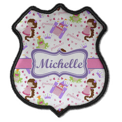 Princess Print Iron On Shield Patch C w/ Name or Text