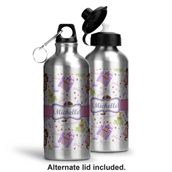 Princess Print Aluminum Water Bottle - Alternate lid options