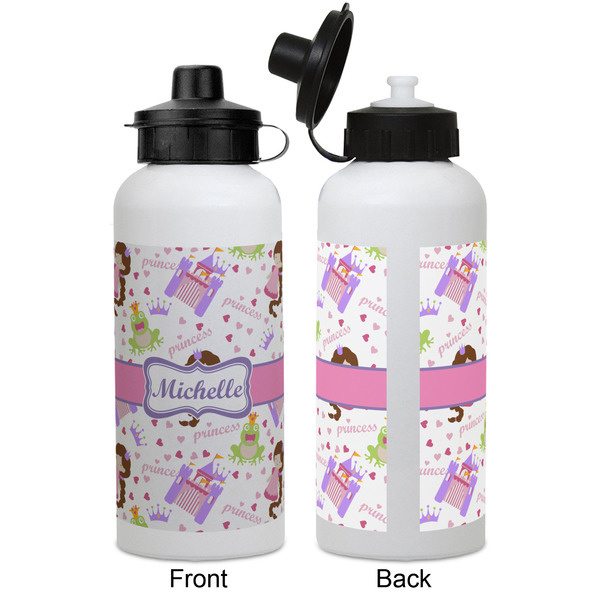 Princess Print Aluminum Water Bottle - White APPROVAL