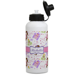 Princess Print Water Bottles - Aluminum - 20 oz - White (Personalized)