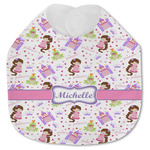 Princess Print Jersey Knit Baby Bib w/ Name or Text