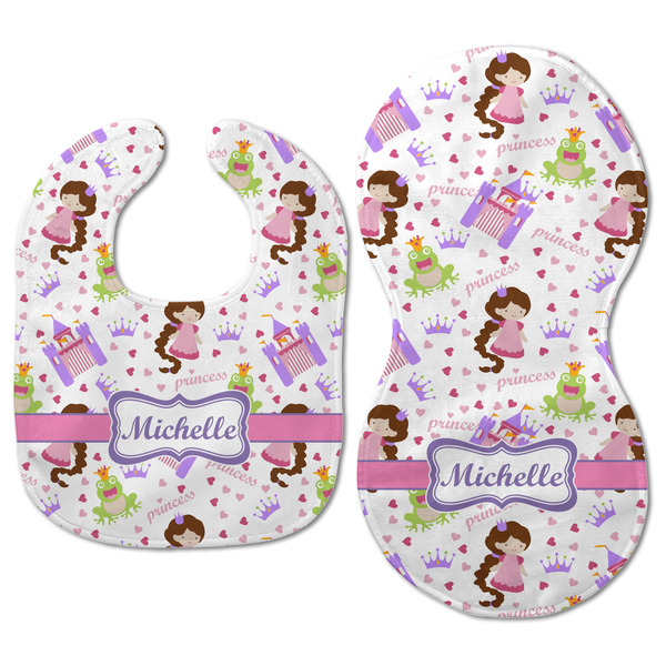 Princess Print Baby Bib & Burp Set - Approval (new bib & burp)