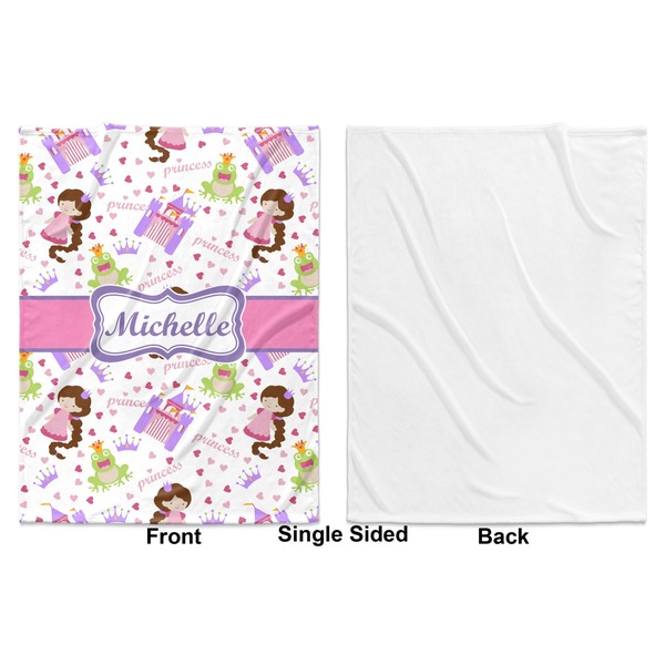 Princess Print Baby Blanket (Single Side - Printed Front, White Back)